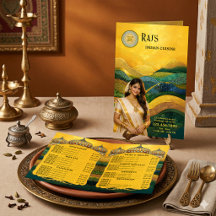 Elegantes Original Gold Teal Indisches Restaurant