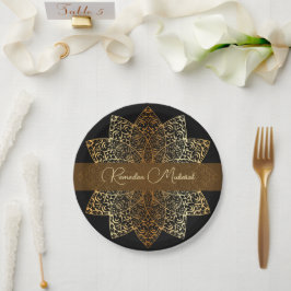 Elegantes Ornamental Ramadan Mubarak Iftar Party Pappteller