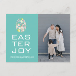 Elegantes Ostersegeln Ostereier FamilienFoto Feiertagspostkarte