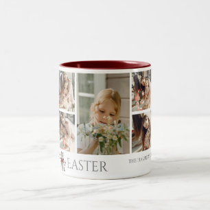 Elegantes Ostersegeln Ostereier FamilienFoto Zweifarbige Tasse