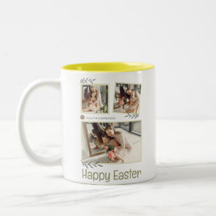 Elegantes Ostersegeln Ostereier FamilienFoto Zweifarbige Tasse