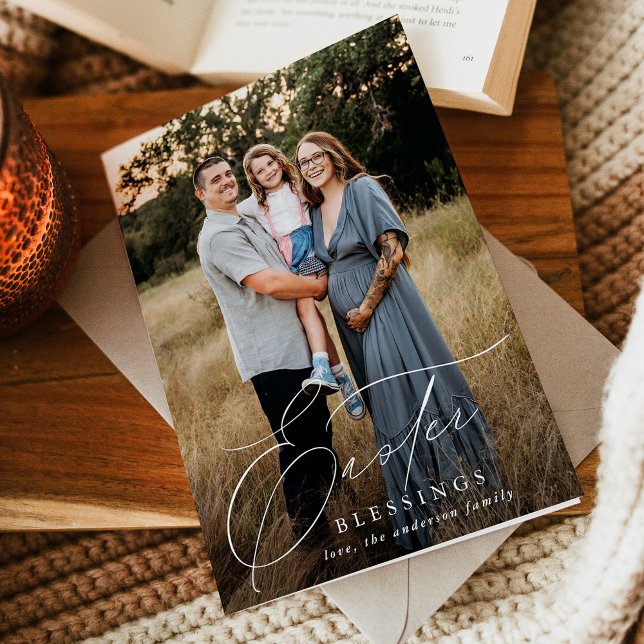 Elegantes Ostersegen 3 Foto Feiertagskarte (Von Creator hochgeladen)