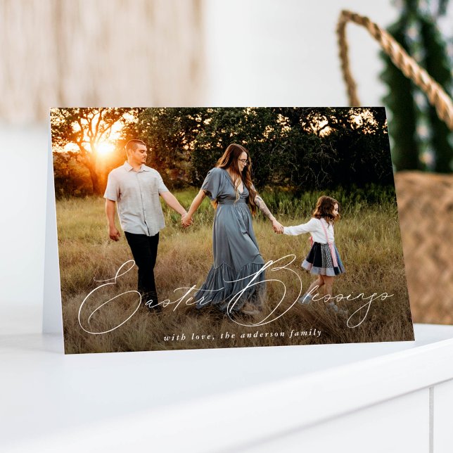 Elegantes Ostersegen-Foto Feiertagskarte (Von Creator hochgeladen)