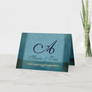 Elegantes Ozean und himmelblaues Monogramm