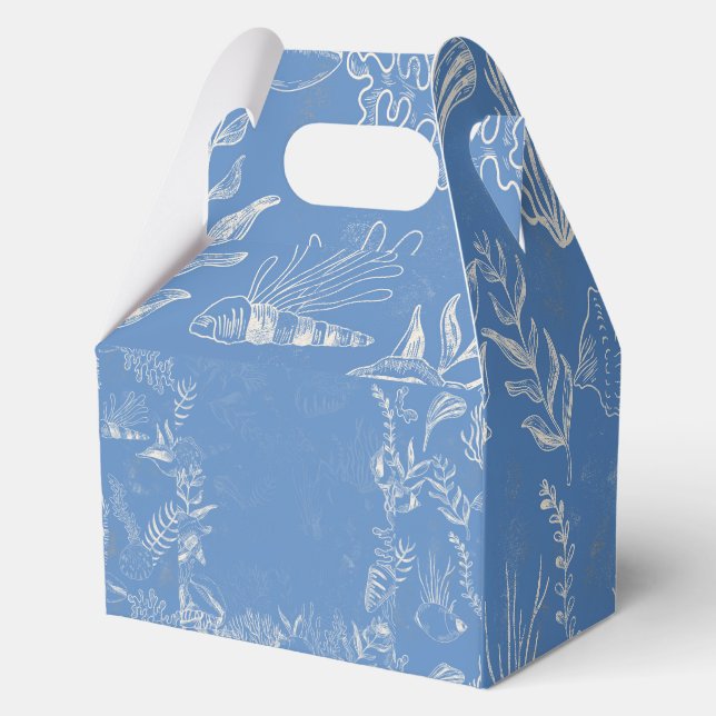 Elegantes Ozeanblau Geschenkschachtel (Vorderseite)