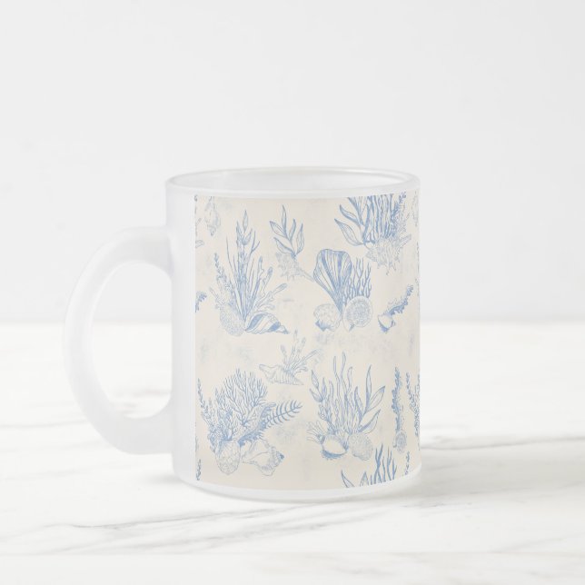 Elegantes Ozeanblau Mattglastasse (Links)