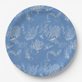 Elegantes Ozeanblau Pappteller