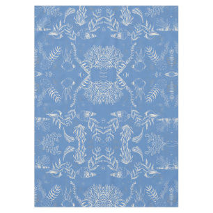 Elegantes ozeanblaues Toile-de-Jouy-Muster Tischdecke
