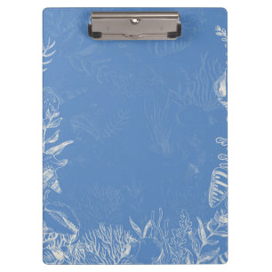 Elegantes ozeanblaues Toile Klemmbrett