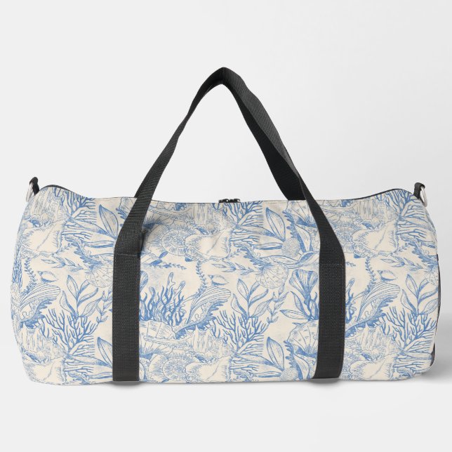 Elegantes ozeanfarbenes Städtchen Duffle Bag (Vorderseite)