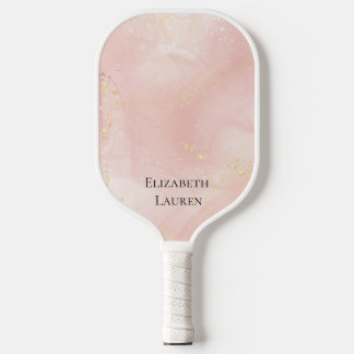 Elegantes Paddel in Rosa und Gold Pickleball Schläger