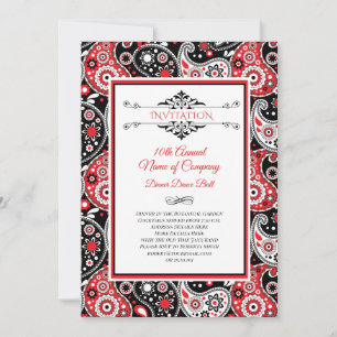 Elegantes Paisley Country Western Style Party Einladung