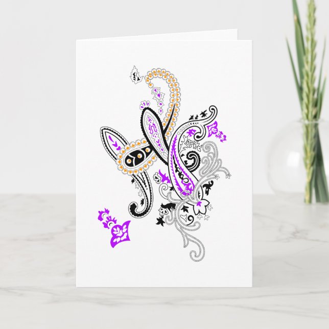 Elegantes Paisley-Hochzeitsprogramm Programm (Vorderseite)