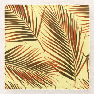 Elegantes Palm Repeat Muster-Design Glasuntersetzer