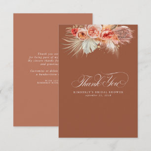 Elegantes Pampasgras Terrakotta Blumen Danke