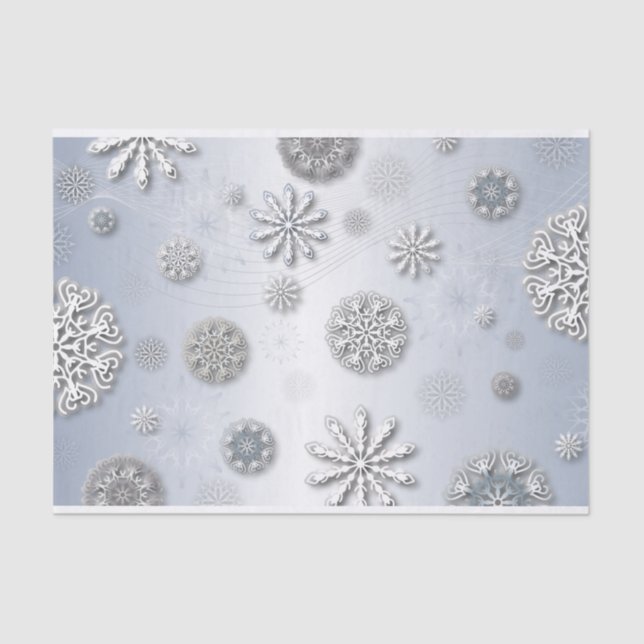 Elegantes Papier geschnitten Winterschneeflocken a (Vorderseite)