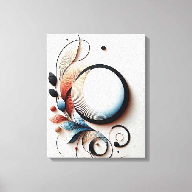 Elegantes Papiergeflecht Leinwanddruck (Vorderseite)