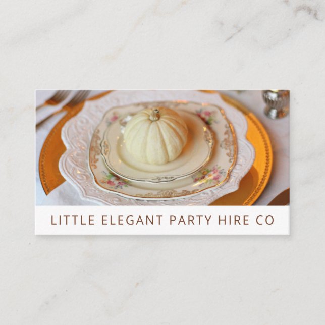 Elegantes Party - Eventverleih Visitenkarte (Vorderseite)