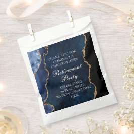 Elegantes Party für das Ruhestand Navy Blue Gold A Geschenktütchen