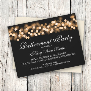 Elegantes Party für die Altersvorsorge Gold Hollyw Einladung
