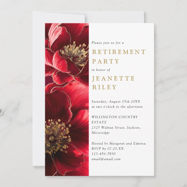 Elegantes Party für die Versorgung mit Rot- und Go Einladung (Vorderseite)