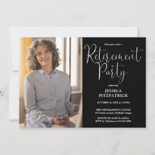 Elegantes Party für moderne Skript-Foto-Altersvors Einladung