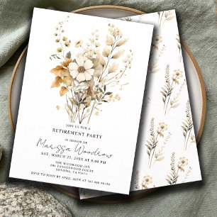Elegantes Party für Wildblumen im Blumenwesen Einladung