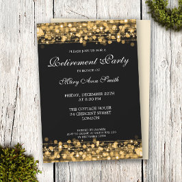 Elegantes Party Gold Glitzern Einladung