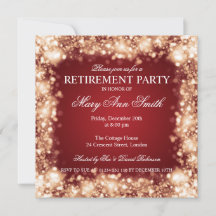 Elegantes Party Ruhestand Gold Sparkling Lights