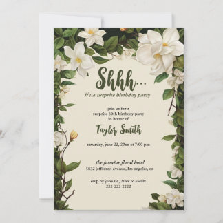 Elegantes Party zur Blumenüberraschung Einladung