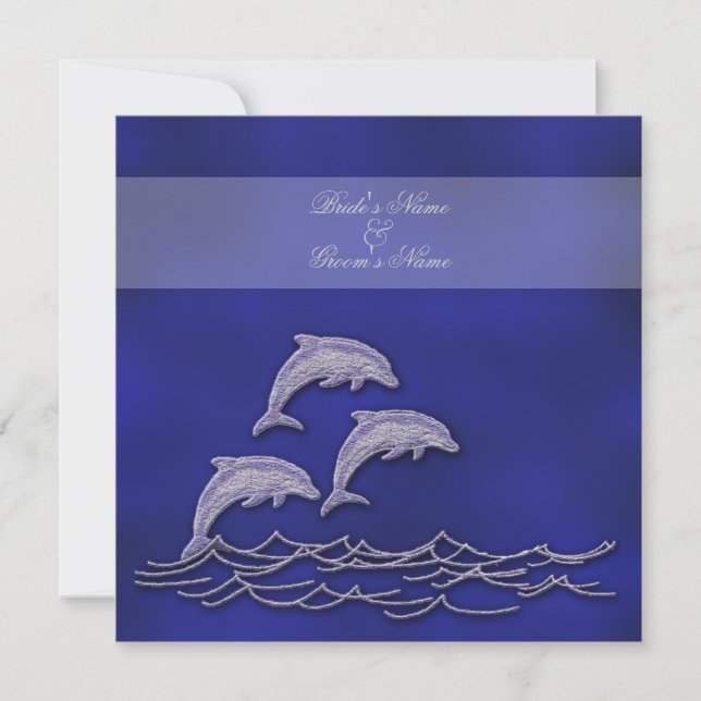 Elegantes Partythema der Strandhochzeit Einladung (Vorderseite)