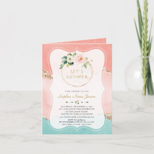 Elegantes Pastel Watercolor Brautparty Einladung