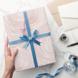 Elegantes Pastell-Rosa-Rosen-Wellen-Abstraktmuster Geschenkpapier