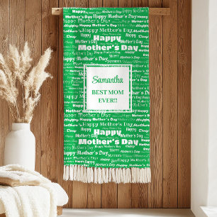 Elegantes Pastell-Skript-Geschenk zum Muttertag fü Sherpadecke