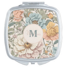 Elegantes Pastellfarben, Vintages Blumenmonogramm