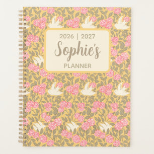 Elegantes pastellfarbenes florales akademisches Ja Planer
