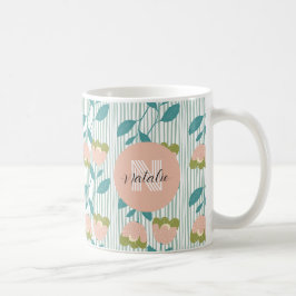 Elegantes, pastellfarbenes Retromuster Kaffeetasse