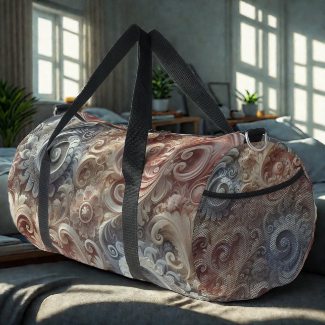 Elegantes, pastellfarbenes Spitzenmuster Duffle Bag (Von Creator hochgeladen)