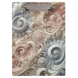 Elegantes, pastellfarbenes Spitzenmuster Klemmbrett