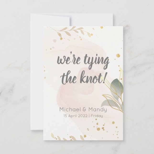 Elegantes pastellfarbenes Wasser Save the Date (Vorderseite)