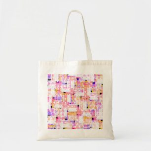 Elegantes Pastellrosa, Orange und blaues Aquarell Tragetasche