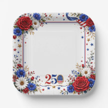 Elegantes patriotisches florales 250. Jubiläums-Qu