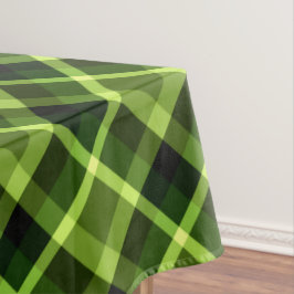 Elegantes Pea Green Kariert Pattern Medium Tablecl Tischdecke
