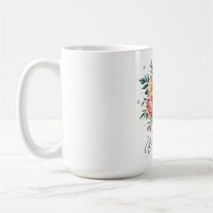 Elegantes Peach Bouquet mit Diamonds Wedding Kaffeetasse