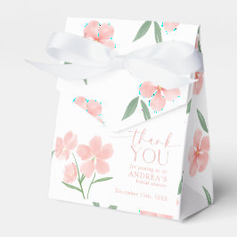 Elegantes Peach Floral Brautparty Geschenkschachtel