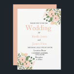 Elegantes Peach Floral Wedding Invitation Set Einladung<br><div class="desc">Elegante Peach Floral Wedding Einladung Set Matching Kollektion in Niche und Nest Store. Wir haben Kunstwerke von Freshmint Paperie https://www.etsy.com/shop/FreshmintPaperie</div>