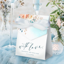 Elegantes Peach und Aquamarine Wasserfarbe Floral 