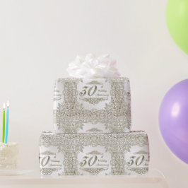 Elegantes Pearl 30-jähriges Wrapping Paper Geschenkpapier