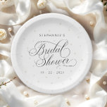 Elegantes Pearls-Brautparty Pappteller<br><div class="desc">Elegante Pearls Brautparty Paper Teller</div>