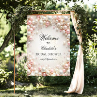 Elegantes Pearls Brautparty Willkommen